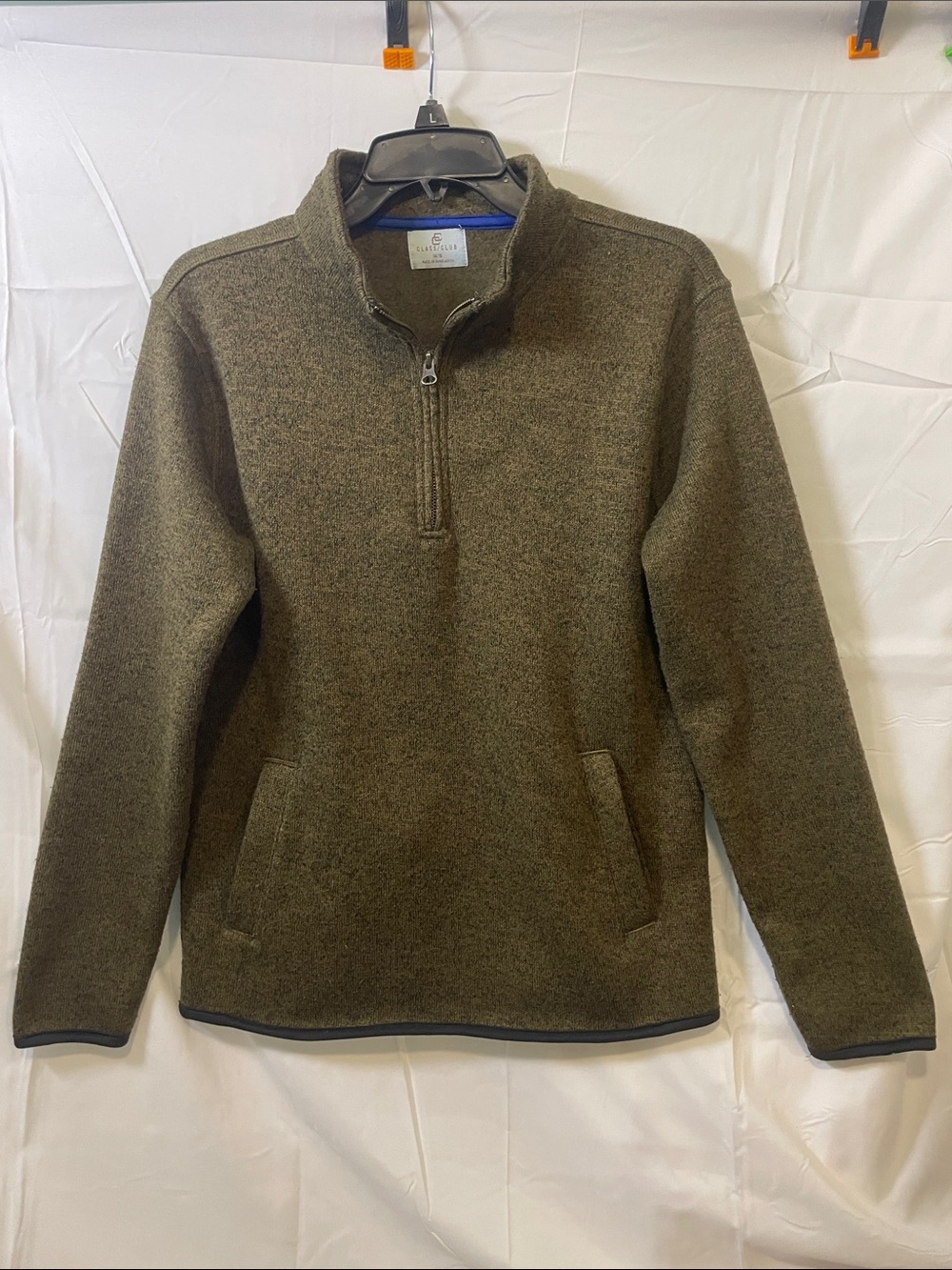 Class Club brown youth size Half-Zip Sweater